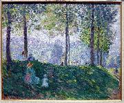 Henri Lebasque Prints An afternoon in the park oil on canvas
